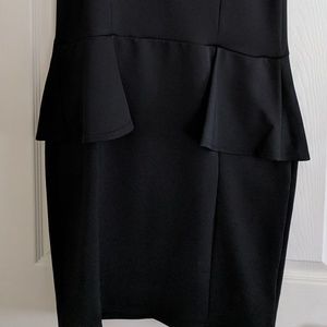Black peplum dress